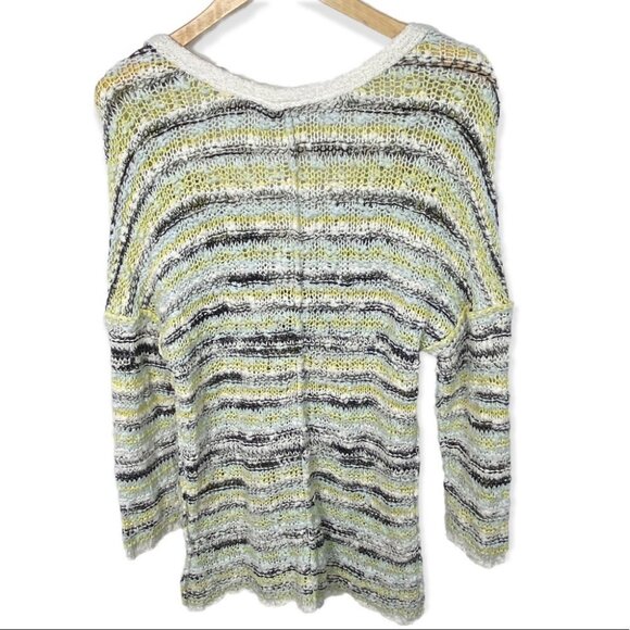 Free People‎ Marled Songbird Chunky Knit Pullover Sweater V-Neck Revolve Boho S - Picture 6 of 13